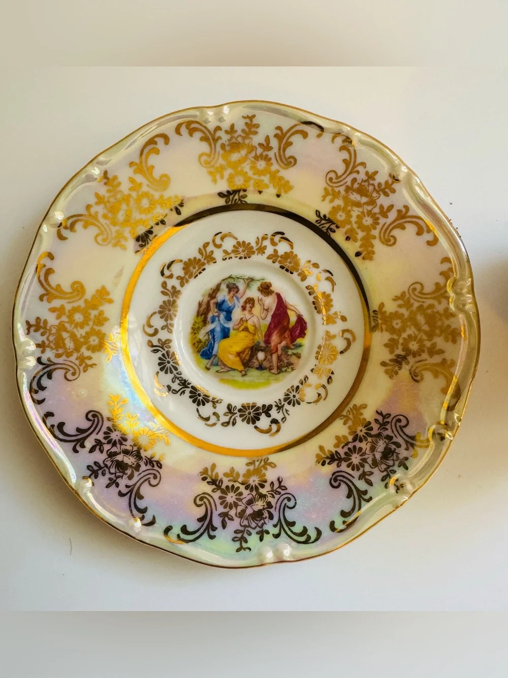 Vintage Czech Republic Madonna Bohemian Porcelain Teacup and Saucer Set